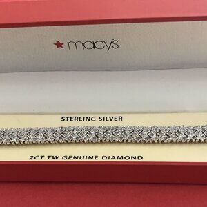 Sterling Silver Diamond Bracelet